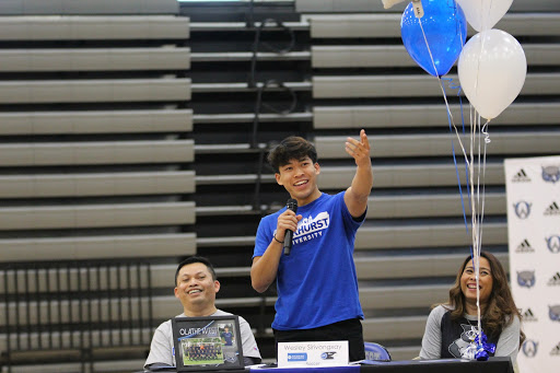 2019 6A State Champion senior Wesley Sirivongxsay signs to play soccer at Rockhurst University alongside his mother and father.