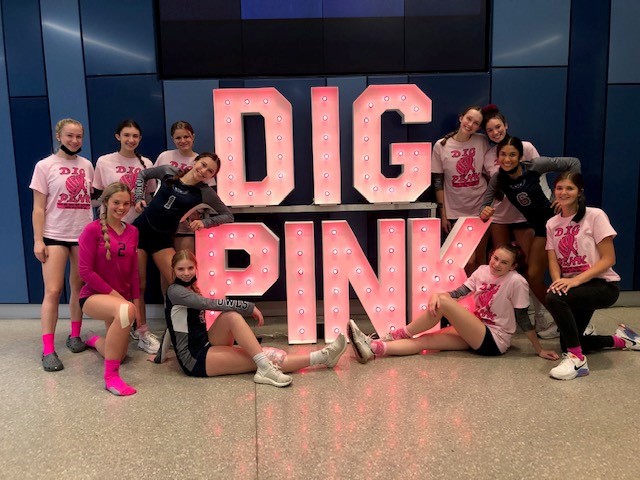 Varsity+Volleyball+team+hosts+dig+pink+event+to+raise+money+for+breast+cancer+research.+Four+out+of+the+five+Olathe+Schools+come+to+play+at+Dig+Pink.