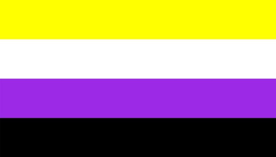 According+to+grpride.org%2C+Kye+Rowan+created+the+nonbinary+pride+flag%2C+which+has+yellow%2C+white%2C+purple%2C+and+black+horizontal+stripes%2C+in+2014.+It+is+intended+to+represent+nonbinary+people+who+did+not+feel+that+the+genderqueer+flag+represents+them.