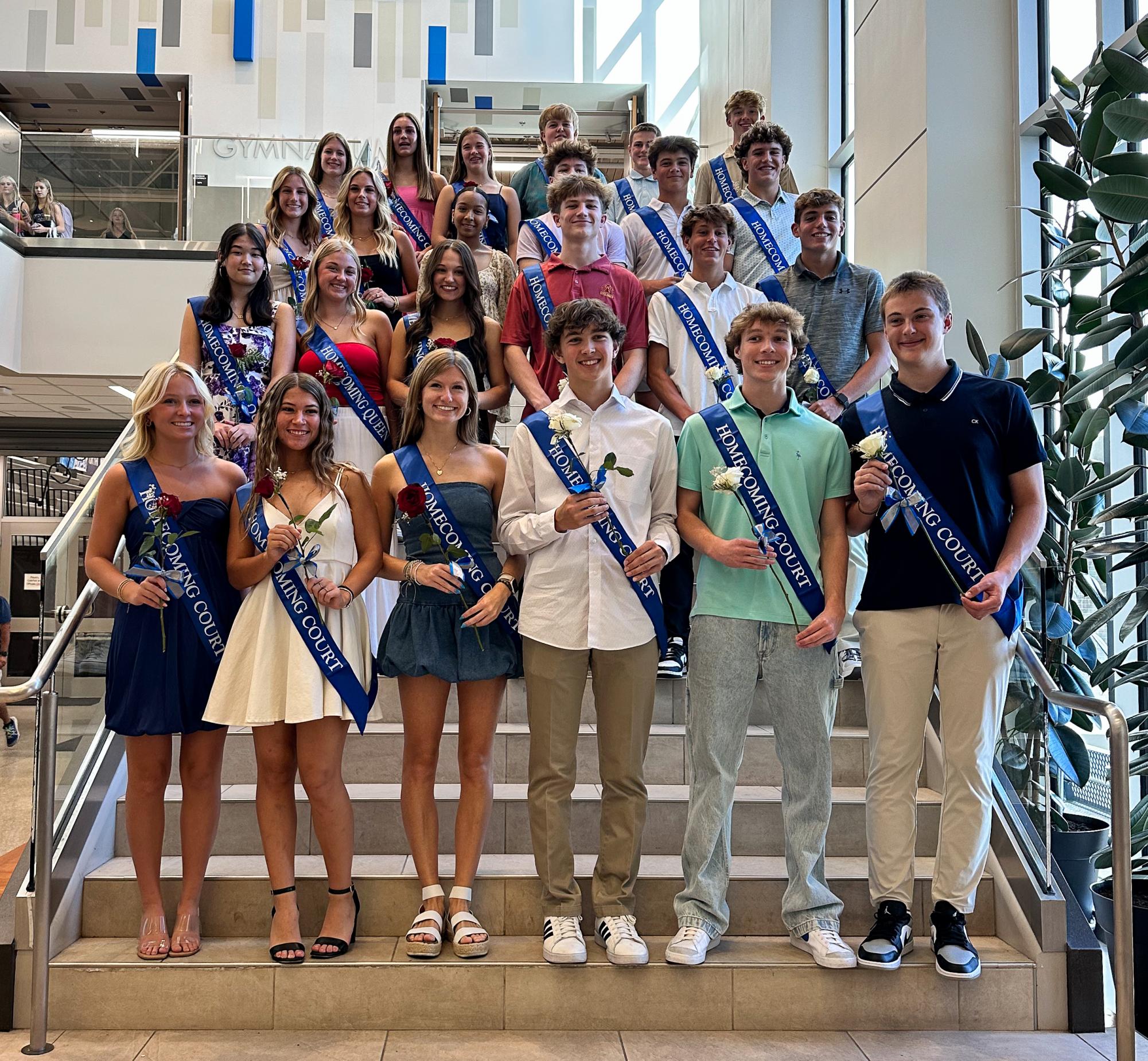 The 2024 Homecoming court after the Pep assembly where they were announced.