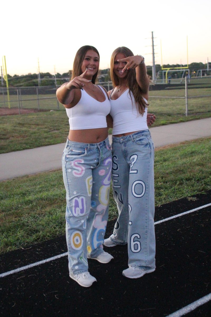 Abbie Austin and Sofia Bergman posing for camera.
