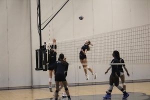 Ella Stowell playing volleyball