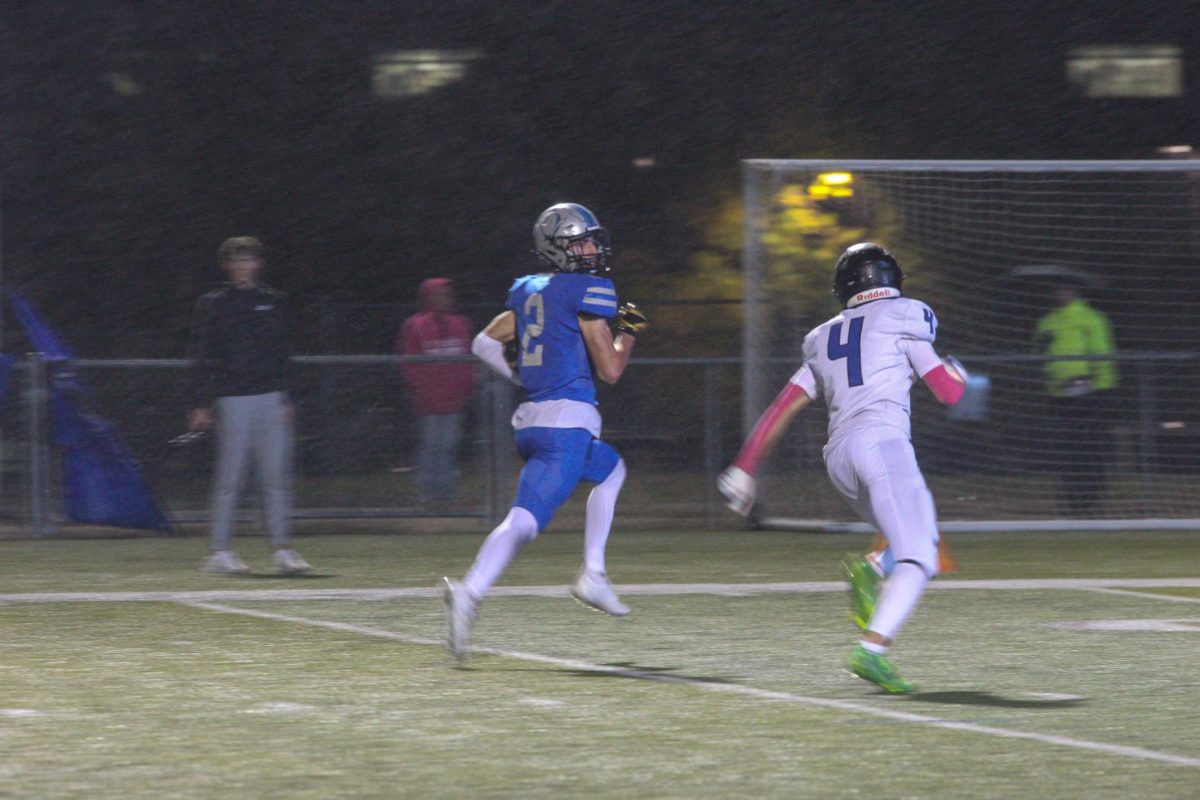 Senior Sam Krzykowski runs towards the end zone against ONW