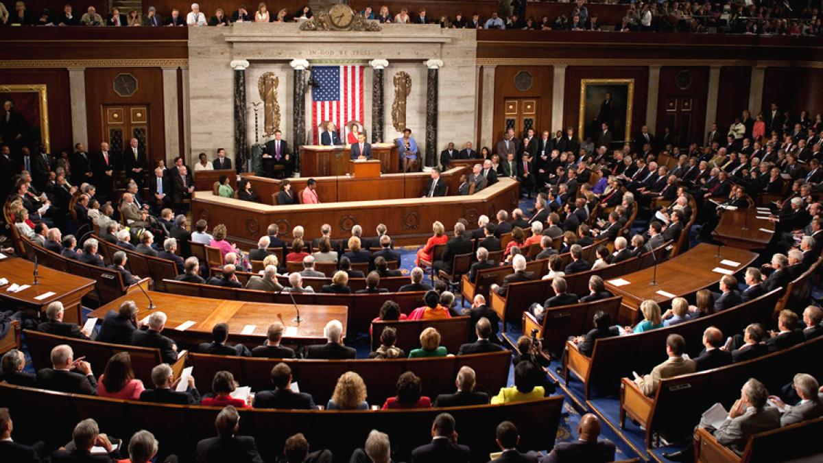 Photo of The Floor of Representatives in The House Chamber, where Representatives and Delegates meet.